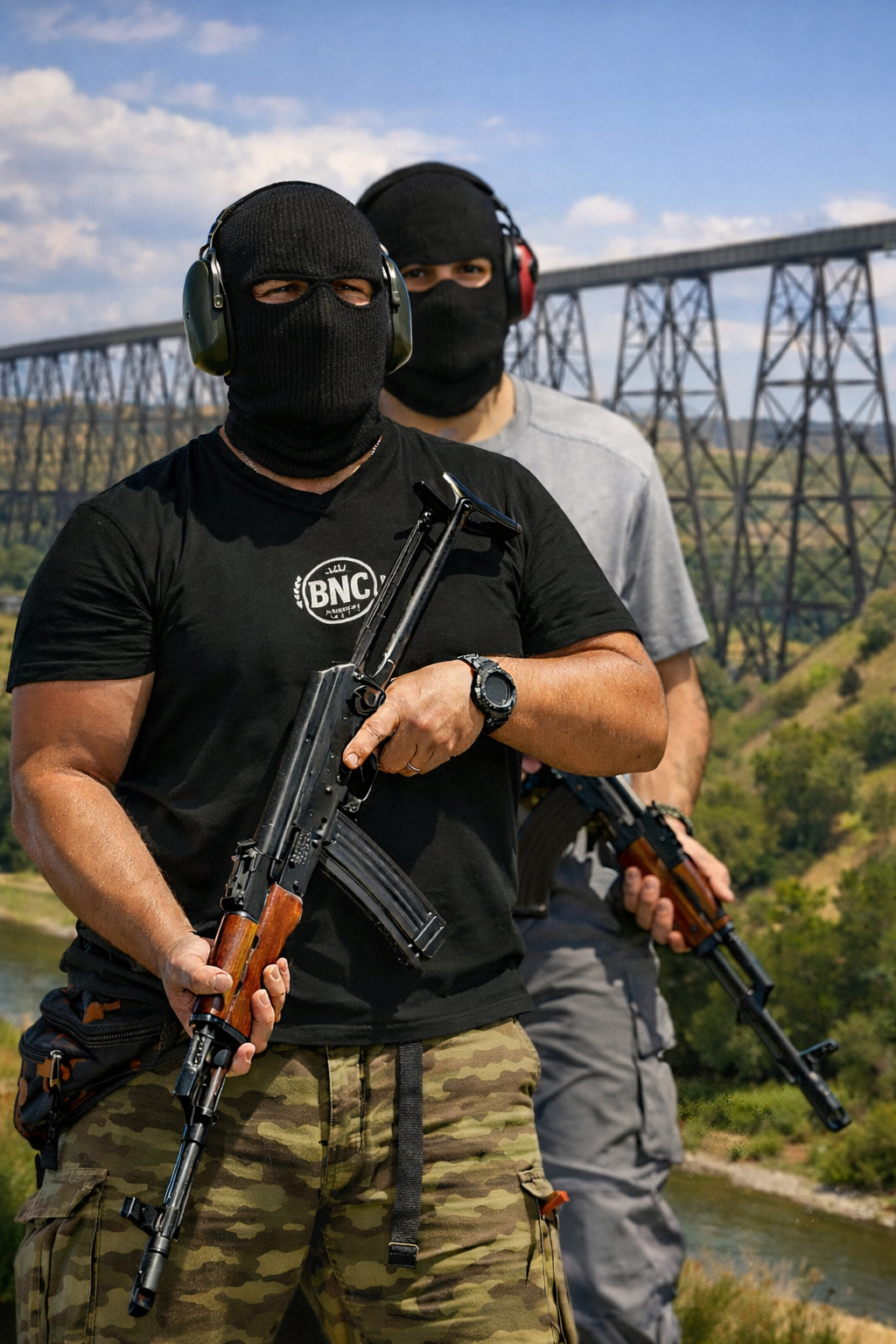 Black Network operatives at the bridge